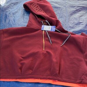 Mizuno Kids Burgundy Hooded Sweatshirt with Zip